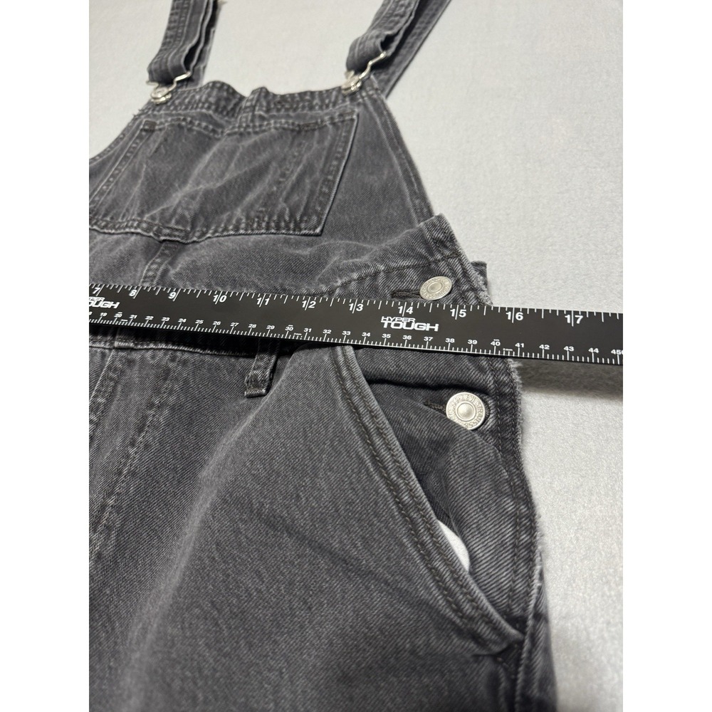 Levi's Premium Black Denim Overalls Women's Adjustable Strap Grunge Y2K Size S - Picture 12 of 16
